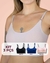 Kit 3 Tops Alças Finas em Poliamida Soft C/ Bojo Removível S/ Costura - comprar online