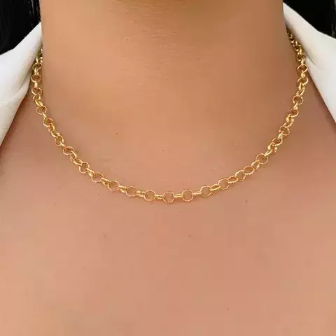 Colar Verona – Corrente com Elo Português e Banho Ouro 18K