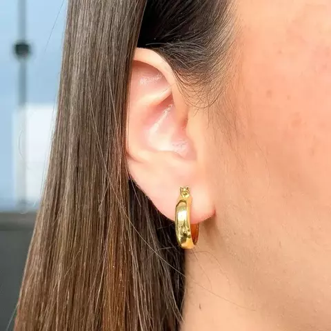 Argola Liora – Design Clássico com Fecho Italiano e Banho Ouro 18K - comprar online