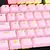 Teclas PBT Hyperx duraderas para teclados mecánicos Rosa