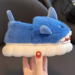 Pantufa Tubarão Fofo – Antiderrapante - Bem de Colo