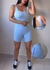 Conjunto Shorts Leg e Top - Azul Bebê - comprar online
