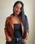 Jaqueta Couro Fake Marron - comprar online