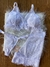 Baby doll tule coração branco