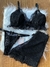 Baby doll tule coração preto - comprar online