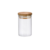 Kit Potes Vidro Tempero Cozinha Porta Condimento Tampa Bambu - comprar online