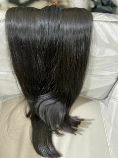 Cabelo Castanho Claro Liso – 100% Humano Brasileiro - comprar online