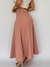 Saia midi lisa cor rosa - loja online
