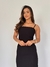 VESTIDO DE ALCINHAS MIDI CORTE RETO PRETO na internet