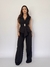 Conjunto calça pantalona e colete cor preto