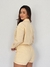 Conjunto max camisa e shorts em linho cor amarelo manteiga - LE DIVINE