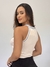 Blusa regata izabela cor branca com detalhe azul - comprar online