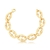 PULSEIRA ELOS OVAIS LISOS E TRABALHADOS BANHADO A OURO - comprar online