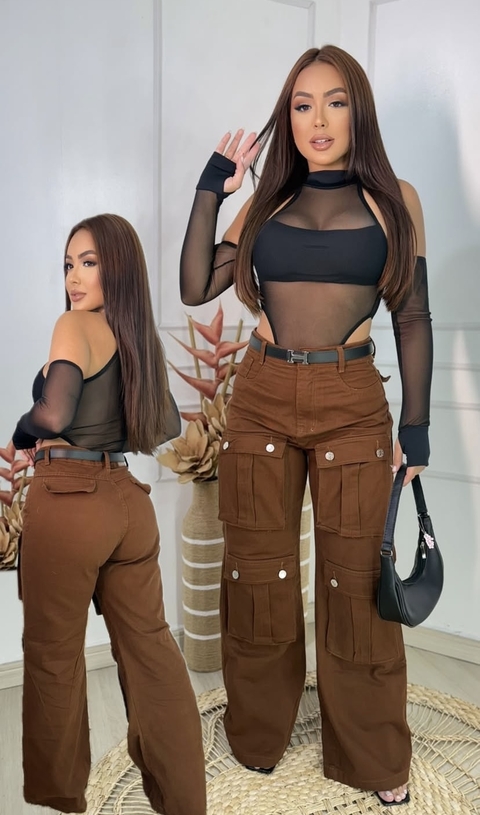 Body de Tule Cavado - comprar online