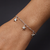Pulso De Plata .925 Estilo Barbado Con Dijes De Estrella 18 cm en internet