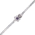 Pulso De Plata .925 Estilo Barbado Con Oso Morado 18 cm - JOZEP JOYERÍA