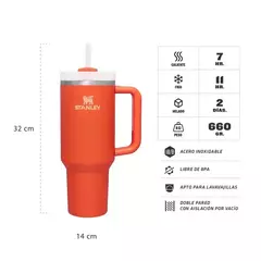 Vaso Térmico Stanley Quencher 1.18 Litros – Acero Inoxidable, Aislamiento al Vacío, Libre de BPA en internet