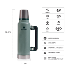 Termo Stanley Clásico 1.4 Lts. Asa Plegable - tienda online