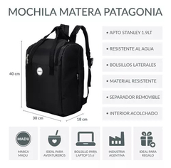 Set Matero Patagonia Premium + Termo Stanley 1.2L + Mochila Impermeable + Estuches Ecocuero + Bombilla y Mate - Termo Nativo
