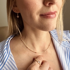 Imagem do Brinco Click com Coração Zircônias Coloridas