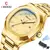 Relógio Chenxi luxo dourado de aço inoxidável na internet