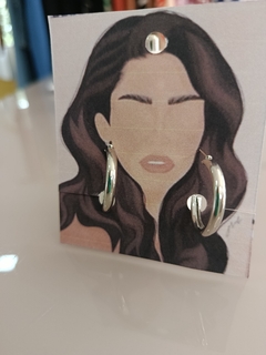5 pares de brinco Prata - Afropaty Fashion