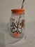 Vaso vidrio mariposas