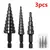 Conjunto com 3 Brocas de Passo HSS Titânio | 3-12mm | 4-12mm | 4-20mm | Sulco Reto - Perfuração precisa e versátil em diversos materiais! Este kit com 3 brocas de passo HSS com revestimento de titânio é ideal para profissionais e hobbystas que precisam de eficiência, durabilidade e múltiplos tamanhos em uma só ferramenta. - loja online