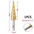 Conjunto com 3 Brocas de Passo HSS Titânio | 3-12mm | 4-12mm | 4-20mm | Sulco Reto - Perfuração precisa e versátil em diversos materiais! Este kit com 3 brocas de passo HSS com revestimento de titânio é ideal para profissionais e hobbystas que precisam de eficiência, durabilidade e múltiplos tamanhos em uma só ferramenta.