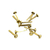 Broche dorado x100u. - comprar online