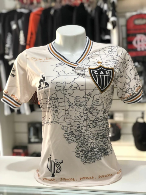 Camisa Feminina Atlético Mineiro Manto da Massa Mapa