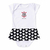 Body Saia do Corinthians Roupa Bebê Timão Vestido Coração Oficial