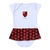 Body do Flamengo Vestido Saia Coração Roupa Bebê Menina Original