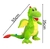 Boneco Dragão Dinossauro Pelúcia Grande Fofo Verde 55x35cm na internet