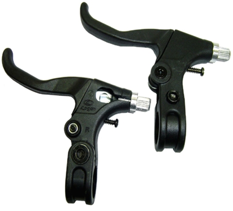 Par Manete Maçaneta V-Brake Infantil Nylon Preta para Aro 16
