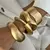 Pulseira Gota de Impacto – Metal Largo Estilo Bold Feminino