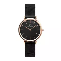 Relógio Feminino Preto Houston Rosé Gold 32mm - comprar online