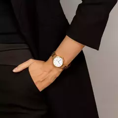 Relógio Feminino Dourado Madison Gold 32mm na internet