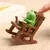 Mini Ornamento Sapo na Cadeira de Balanço – Decoração Fofa Japonesa para Escritório ou Casa - comprar online