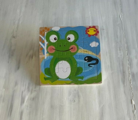 Juego Rompecabezas en base de madera: Sapo