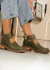 BOTA WALUNG verde de cuero - mymcalzados2024