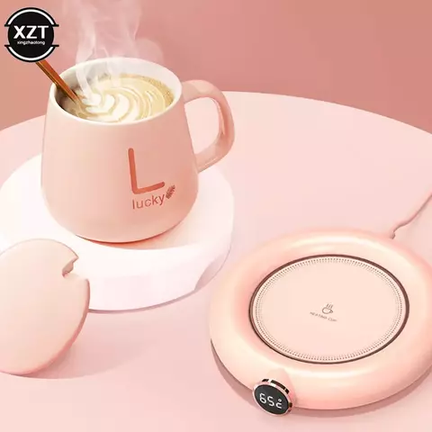 Aquecedor de Canecas USB Inteligente: Mantenha sua Bebida Quente e na Temperatura Certa – Com Display Digital e Timer!