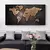 Mapa mundi vintage imagem pintura em tela mapa retro cartazes vermelho - comprar online