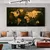 Mapa mundi vintage imagem pintura em tela mapa retro cartazes vermelho - comprar online