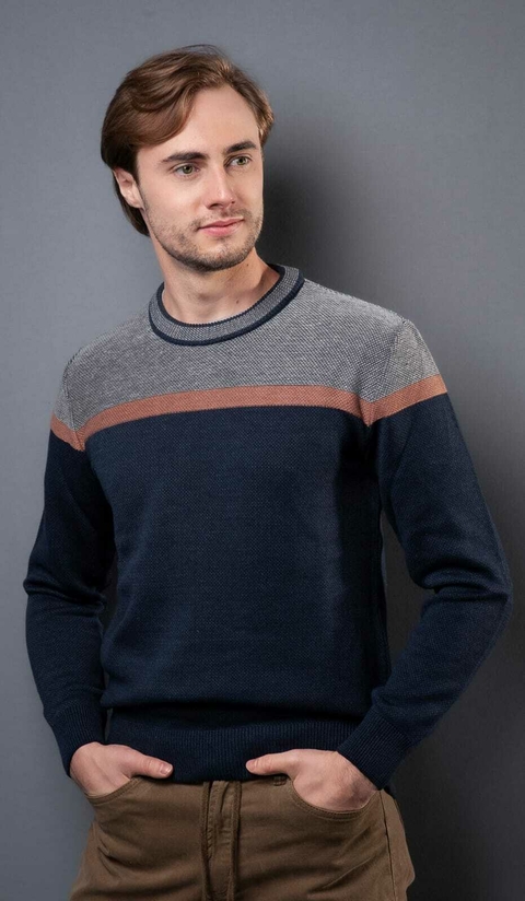 Suéter Jacquard Gola Redonda