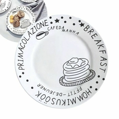 Set x4 Platos Playos de Cerámica 6” – Breakfast Edition - tienda online
