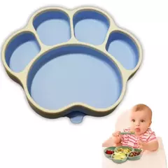 Su platito con forma de huellita, divertido, seguro y ¡con ventosa! - vexa_store