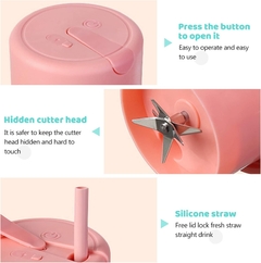Vaso Licuadora Portátil USB – 420 ml con Sorbete de Silicona - comprar online