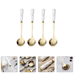 Imagen de Set x6 Cucharas de Té. Diseño Dorado Elegante