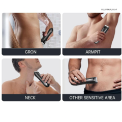 Trimmer Pelo Barba Base Recargable 1 Peine Regulable Luz Led